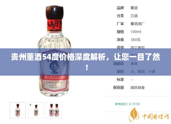 貴州董酒54度價格深度解析，讓您一目了然！