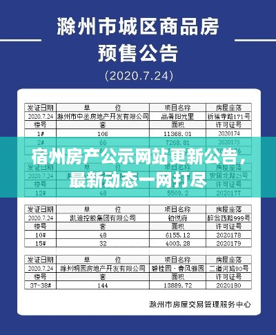 宿州房產(chǎn)公示網(wǎng)站更新公告，最新動態(tài)一網(wǎng)打盡