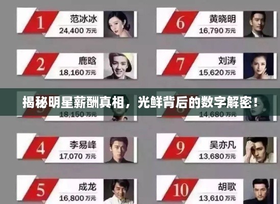 揭秘明星薪酬真相，光鮮背后的數(shù)字解密！